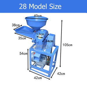 Broyeur électrique commercial de grain de maïs de blé de maïs de riz de piment noir de nourriture sèche de quatre moulin rectifiant le fraisage écrasant la machine - Product Image 6