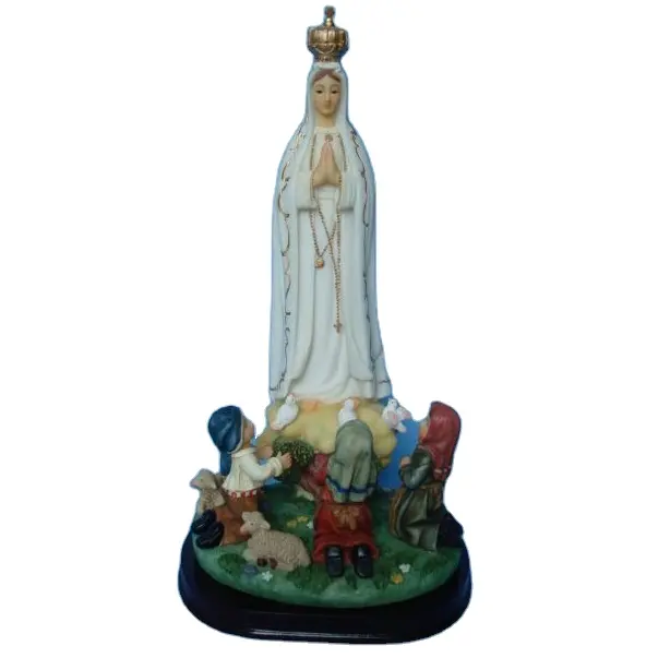 Özelleştirilmiş reçine dini el sanatları anne İsa bakire Mary heykelleri bakire Mary görünüm ev dekorasyon