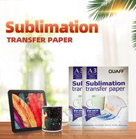 Quaff A4 taille 8.27x11.69 pouces 100gsm papier de transfert de sublimation 100 feuilles/impression instantanée papier de sublimation motif de vêtement