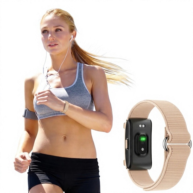 Woven Strap Smart Bracelet Fitness Tracker Waterproof Heart Rate Monitor Blood Oxygen Detection Bluetooth Calling