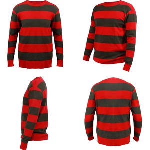 Disfraz de Freddy Krueger de JoyFuncos para Niños, Sudadera a Rayas Rojas y Verdes, Guantes, Gorro, Disfraz de Halloween - Product Image 3