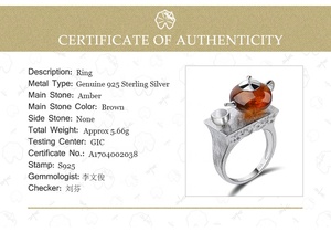 Anelli Lotus Fun in <span class=keywords><strong>Argento</strong></span> Sterling 925 con Design Vintage a Forma di Teiera e Gemma d'<span class=keywords><strong>Ambra</strong></span> per Donna, Gioielli Raffinati - Product Image 6