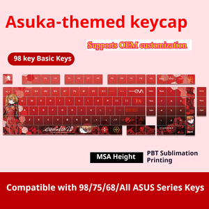 Nuevas Teclas Ergonómicas PBT con Sublimación <span class=keywords><strong>de</strong></span> Tinta, Tema Anime, Personalizadas para ROG, <span class=keywords><strong>EVA</strong></span>, CS:GO, para Teclado Mecánico OEM - Product Image 4