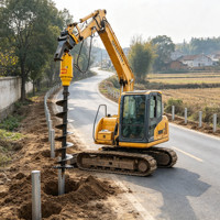 Foret hélicoïdal à vitesse de forage rapide, accessoire d'excavation et de modification, pour forage terrestre et de fondations de pieux, fabriqué en Chine