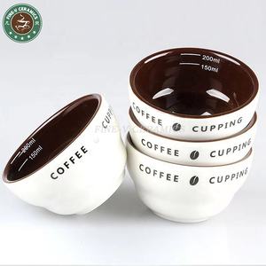 Logo Kustom SCAA Profesional Cangkir Kopi Porselen Berbentuk Q Mangkuk Ukur Kopi Keramik Espresso 200Ml - Product Image 5