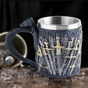 Nueva taza creativa Canción de hielo y Fuego/Juego de tronos Fiesta Bar Taza de cerveza personalizada <span class=keywords><strong>Whisky</strong></span> de acero inoxidable - Product Image 6