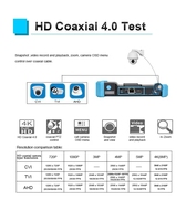 5.4 pouces testeur moniteur AHD CVBS CVI TVI 8MP CCTV caméra testeur entrée VGA WIFI POE PTZ