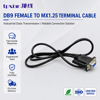 Câble personnalisé DB9 9 broches mâle vers MX1.25 4P, faisceau de câbles D-SUB 9P vers Molex 1.25mm 4 broches pour contrôle industriel