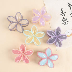 Pince à cheveux florale tendance pour femme, pince requin en plastique, accessoires pour cheveux, vacances, plage, mariage, fête - Product Image 1