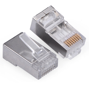 <b>Rj45</b> Shielded Metal Housing Connector 8 Pin Zinc Alloy Plug In For Network <b>Cable</b> - Product Image 3