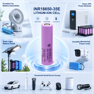 Batteria agli Ioni di Litio Sam Sung INR18650 35E 3.7V 3500mAh ad Alta Capacità per Lampioni Solari e Power Bank - Product Image 2