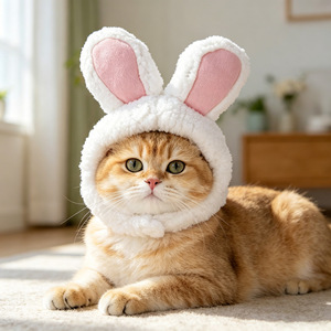 Copricapo in tessuto di poliestere per animali domestici, design simpatico girasole per cani e orsetti, parrucche per gatti, costumi di Halloween stile Instagram - Product Image 4