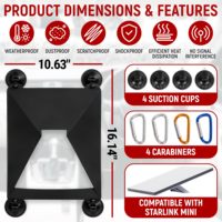 Soporte de ventosa de silicona Starlink Mini compatible con soporte sin herramientas para uso en parabrisas de coche, RV, furgoneta, camión, OEM