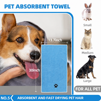 Furrivo - Ensemble de serviettes de bain et de gants de lavage pour animaux de compagnie 6 en 1, très vendu, kit de toilettage pour chats et chiens