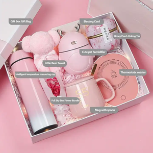 <strong>Pink</strong> <strong>Gift</strong> Set Intelligent Water Cup Vaccum Flask/Ceramic Tea Coffee Mug/humidifier <strong>Gift</strong> Box for Lady's Birthday <strong>Gift</strong> - Product Image 5