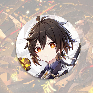 Todos los diseños Genshin Impact Figura Dibujos animados <span class=keywords><strong>Hu</strong></span> <span class=keywords><strong>Tao</strong></span> Wendi Zhongli Anime Solapa Pin Botón Insignia - Product Image 6