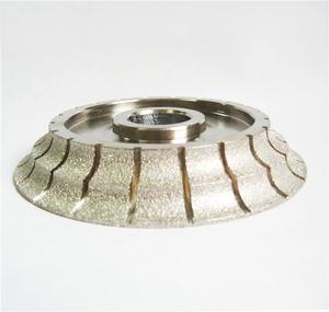 Rueda de diamante de pulido <span class=keywords><strong>Hizar</strong></span>, máquinas pulidoras de perfil de borde usado, aplicaciones de desbarbado de rueda de perfil de diamante soldado al vacío - Product Image 1