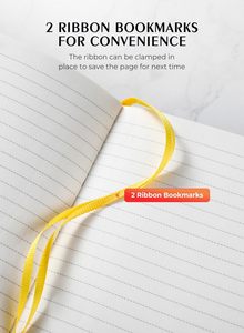 Aisbugur 2 túi A3 Túi máy tính xách tay bìa cứng nhỏ với may ràng buộc 3.7 "x 5.7" Kích thước 320 trang bìa da màu đen - Product Image 2