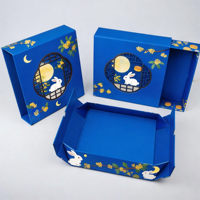 Boîte d'emballage pliable de luxe haut de gamme, personnalisée, pour cadeaux et gâteaux de lune