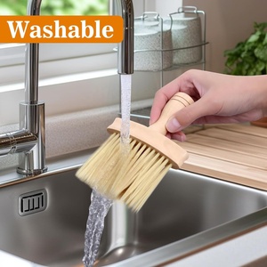 Cepillo de Madera Sostenible <span class=keywords><strong>para</strong></span> Teclado de Portátil, Diseño Rectangular <span class=keywords><strong>para</strong></span> Detallado de Automóviles, Limpieza de Computadoras, Cepillos de Baño, Esponjas y Estropajos - Product Image 4