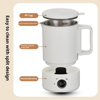 Bouilloire électrique pliable portable en acier inoxydable pour voyage, isolation thermique, protection contre la cuisson à sec, capacité 1L, puissance 600W