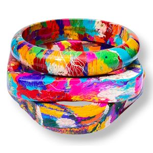 Danta Gems Triple Twist Signature Lac Bangles, Juego de Brazaletes Étnicos Hechos a Mano para Mujer, Diseño de Microincrustaciones, Modernos y Elegantes - Product Image 2