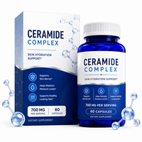 Capsules de Phytocéramides Véganes Sans OGM avec Silice Végétale et Biotine 2500mcg – Formule Anti-Âge pour l'Hydratation Orale – Marque Privée