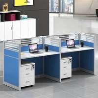 Centre d'appel ouvert de style moderne pour tables de bureau Poste de travail Mobilier de table pour le personnel Poste de travail Cloison