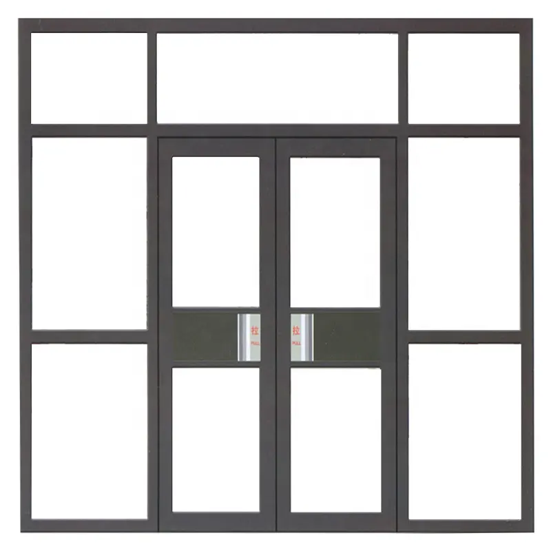 Vendita calda kfc door commercia door shop porte anteriori in alluminio antieffrazione antivento