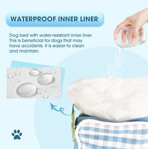 छोटे और मध्यम आकार के कुत्तों के लिए थोक हटाने योग्य धोने योग्य कवर स्क्वायर कुशन पालतू बिस्तर - Product Image 2