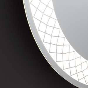 Specchio rotondo con decorazione illuminata a LED 70 cm - Product Image 3