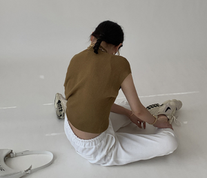 <span class=keywords><strong>Magliette</strong></span> Casual di moda coreana da donna <span class=keywords><strong>nere</strong></span> Slim Office da donna <span class=keywords><strong>eleganti</strong></span> in maglia estiva Y2K per la primavera - Product Image 6