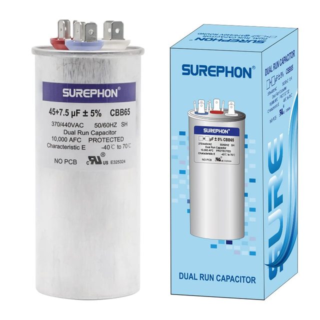 Motor Compressor Starting Capacitors CBB65 45+7.5uF Capacitor Dual Run Capacitor for Air Conditioner Parts UL Certified
