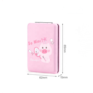 PinGlory Hochwertiger Tragbarer Cartoon-Kosmetikspiegel, Rechteckiger Klappspiegel mit Doppelseitiger Tasche für Werbegeschenke - Product Image 6