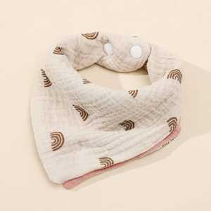 Bavoir pour bébé en coton 100% lavable, imprimé, six couches, rotation à 360 degrés, bavoir pour tout-petit, bavoir en gaze pour bébé - Product Image 2