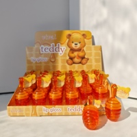 Emballage vide pour gloss à lèvres en forme de pot de miel personnalisé Siyiping, base de gloss à lèvres en forme de nid d'abeille, transparent, jaune, gloss à lèvres, vente en gros