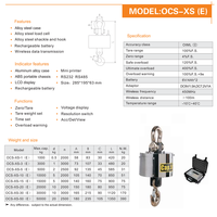 Balance de grue suspendue sans fil robuste 50t avec écran LCD, en acier allié, transmission longue portée, solution de pesage de marchandises en vrac OEM/ODM