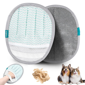 Gant de toilettage pour animaux de compagnie Peton, double couche en maille avec éponge, pour chiens et chats - Product Image 1
