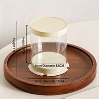 Boîte d'emballage pour cupcakes en plastique transparent rond miniature de 2/3 pouce, qualité alimentaire, pour l'emballage de gâteaux et de desserts