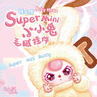 Figuras de Peluche Originales Bb3 Baby Three Super Mini BunnySeries, Colgante de Letra de Dibujos Animados, Decoraciones de Halloween, Cajas Sorpresa