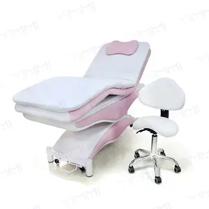 奢华粉色化妆床美容院水疗按摩椅专业面部中心美容院家具