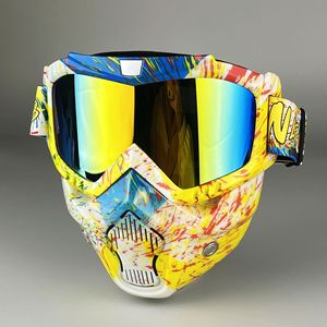 Gafas de Motocicleta <span class=keywords><strong>TZ</strong></span> <span class=keywords><strong>TZ</strong></span>-49 Antivaho, Ligeras, Diseño Retro, para Motocross y Aventura, Resistentes al Viento y al Polvo, Lentes de Policarbonato - Product Image 5