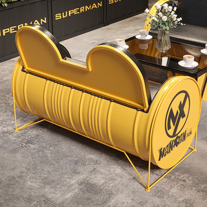 Conjunto de Asientos de Metal Estilo Industrial - Muebles de <span class=keywords><strong>Bar</strong></span> Duraderos para Exteriores para Cafeterías, Bares y Cafeterías para <span class=keywords><strong>Gatos</strong></span> - Product Image 6