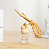 Flacon de parfum pour voiture en verre de 4 ml, économique, à suspendre, flacon d'aromathérapie créatif, pendentif pour huiles essentielles, petit flacon cylindrique vide