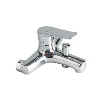 Robinet de douche thermostatique moderne ITALOMIX, monocommande, corps en laiton, valve en céramique, finition argentée polie, à fixer au mur