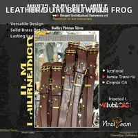 Sabuk Kulit Sam Brown Cross Inner Duty Formal Ramah Lingkungan Heavy Duty dengan Fitting Alloy Sword Frog Lebar 2 1/4 Inci Grosir