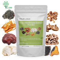 Mélange de café instantané aux champignons sucrés 8 en 1 personnalisé, certifié biologique ISO, 100 g, sachet de 3,5 oz