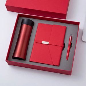 Agenda Personalizada de Lujo en Cuero PU, Set de Regalo Corporativo, Set Promocional al por Mayor de Cuaderno y Bolígrafo con Botella de Agua - Product Image 1