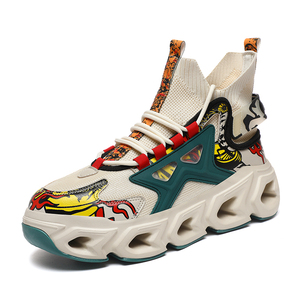Sneakers sportive sportive sportive traspiranti <span class=keywords><strong>con</strong></span> supporto per caviglia alta <span class=keywords><strong>con</strong></span> puntale in pelle resistente e Sole di assorbimento degli urti eccezionali - Product Image 2