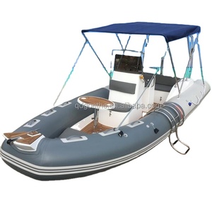 Bateau pneumatique rigide en fibre de verre Goboat RIB580B de 15 ans, capacité de 8 personnes, certifié CE, 5 compartiments, moteur 90 CV, directement de l'usine - Product Image 1